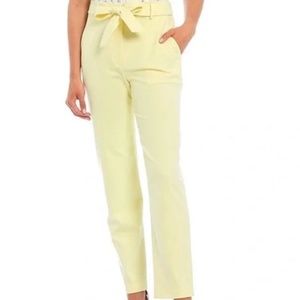 ANTONIO MELANI High Rise Tie Waisted Skinny Leg Yellow Wendy Pant Size 6